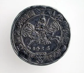 Guildiner (taler) of Sigismund, Count of Tirol, Hall Mint, 1486 (obverse)